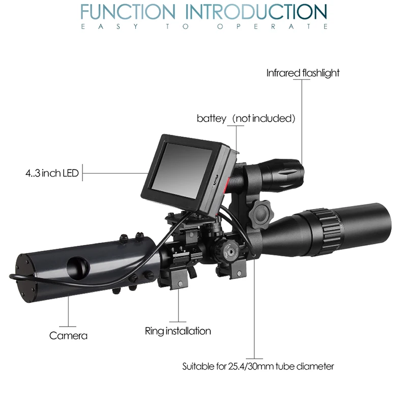 Kopen Tactische 850nm Infrarood Digitale LED IR Nachtzicht Apparaat Nachtzicht Scope Sight Outdoor Camera Waterdicht Wildlife Val