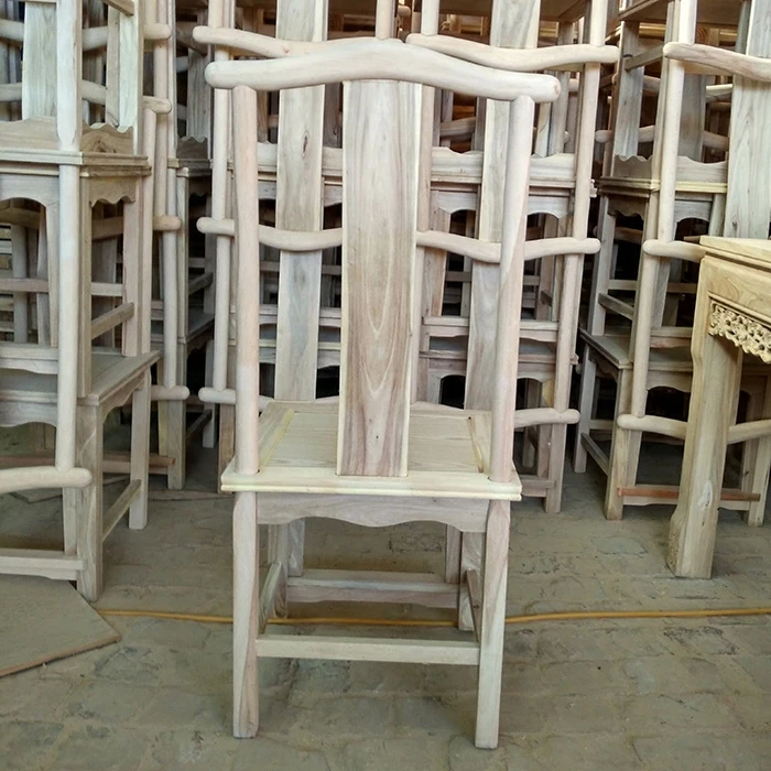 Ming and Qing classical solid wood dining chair Chinese chair elm wood chair hotel dining room furniture Minimum order 4 chairs