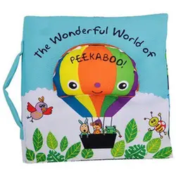 Детские игрушки ткань книги детские развивающие игрушки ткани шар Peekaboo Животные английский научить стерео тихий книга для новорожденных