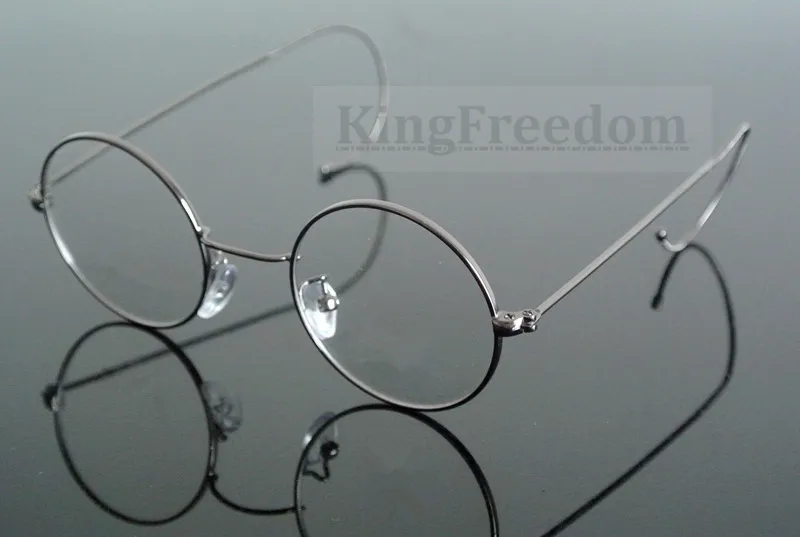 Size 42 44 46 48 50mm Gunmetal Vintage Round Reading Glasses Full Rim +100 +150 +175 +200 +225 +250 +300 +325 +350 +375 +400 +6