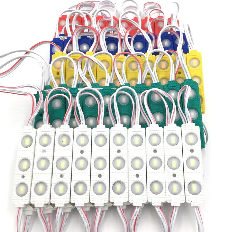 50 шт./лот 5730 3 инъекция СВЕТОДИОДНЫЙ модуль LED DC 12 В с объективом Водонепроницаемый IP65 Светодиодные модули подсветки реклама знак подсветки