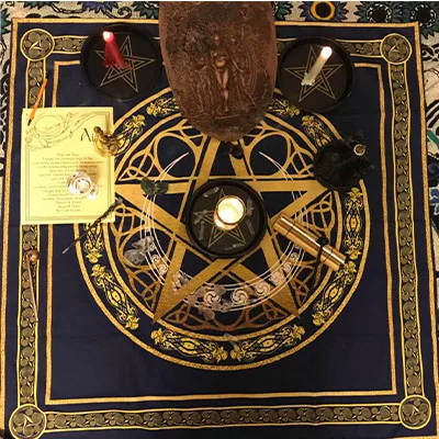 Алтарь Таро ткань для настольных игр карты скатерть хлопок и лен Wicca церемония