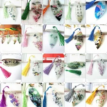 FangNymph Винтажная закладка с кисточками классический элегантный китайский ветер натуральные коллекционные листья с прожилками закладки креативные канцелярские принадлежности