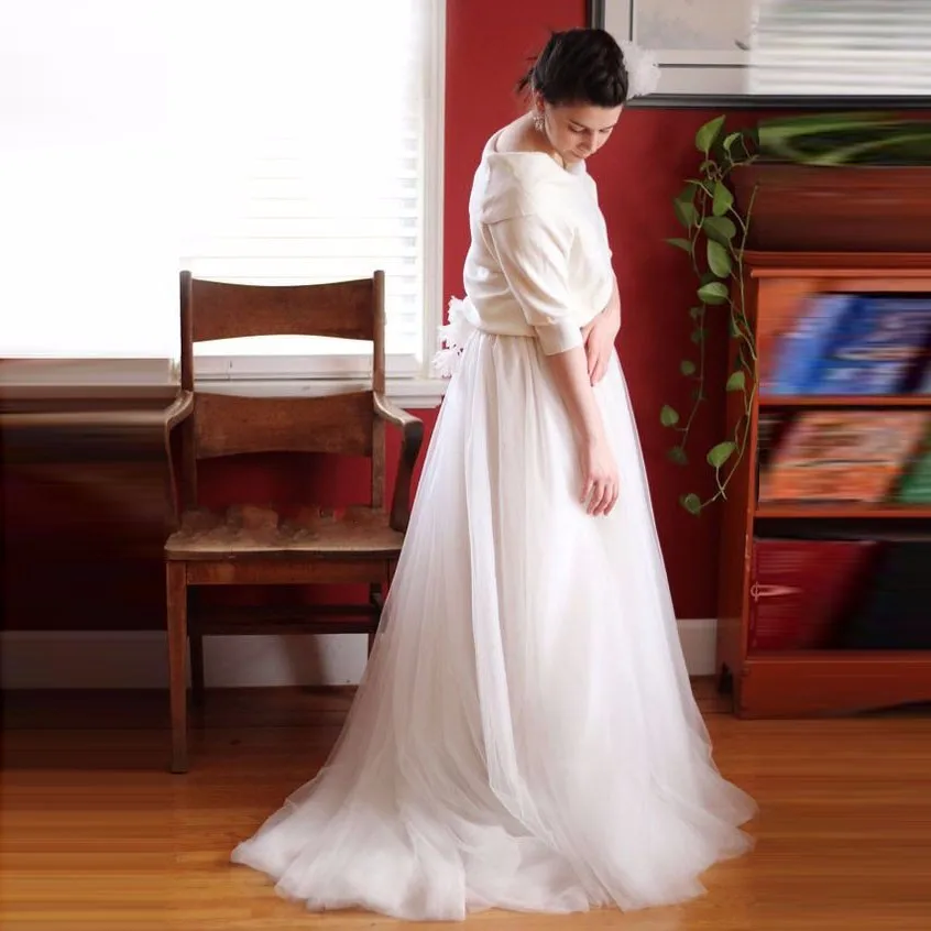 Formal Tulle Skirt Custom Made Bridal Wedding Skirts Women