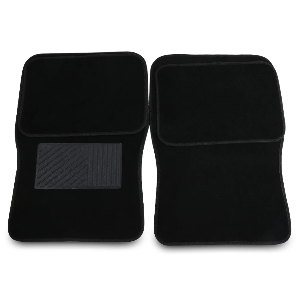 4pcs Front and Back Seat Floor Mats Universal Car Carpetedin Floor