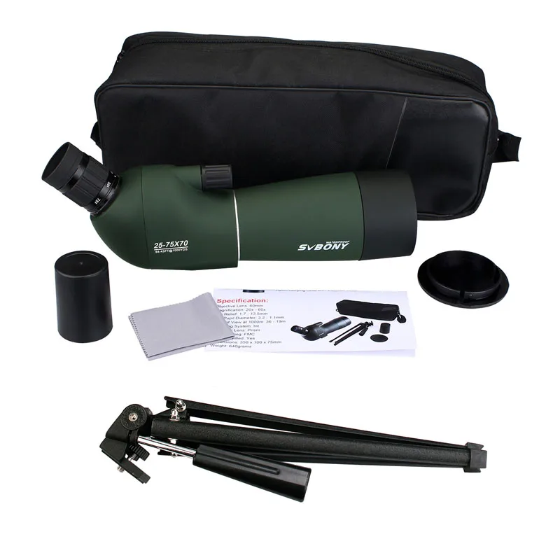 SVBONY SV28 50/60/70mm telescopio con Zoom impermeable Prisma de PORRO de gran alcance para caza con arco F9308Z - 6
