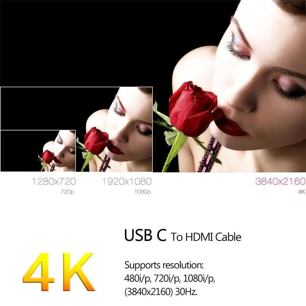 2m 4K USB C к HDMI Type адаптер для MacBook Pro 2017 Imac Samsung Galaxy S8 S9 Plus Xiaomi Mi A1 max2 6X|Зарядные
