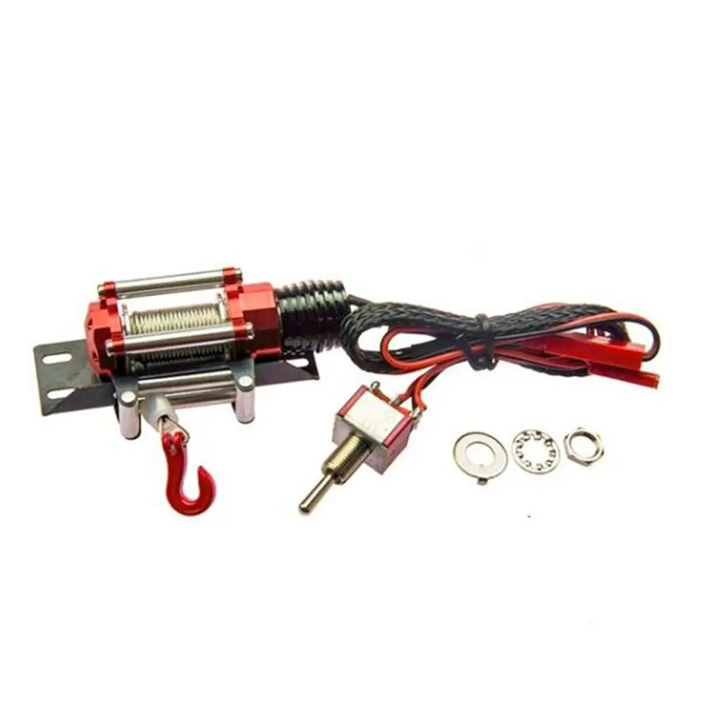 

Metal Steel Wired Automatic Simulated Winch with Switch for 1/10 Traxxas HSP Redcat HPI TAMIYA Axial SCX10 RC4WD D90 RC Car Accs