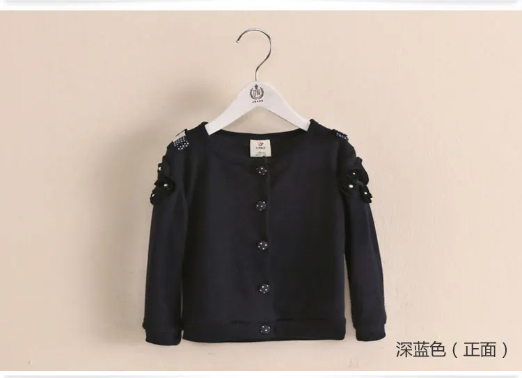 2018 Spring Autumn Fashion Cute Princess Elegant Child Baby Kids Girl Pure Solid Colour O Neck Lace Long Sleeve Cardigan Top (21)