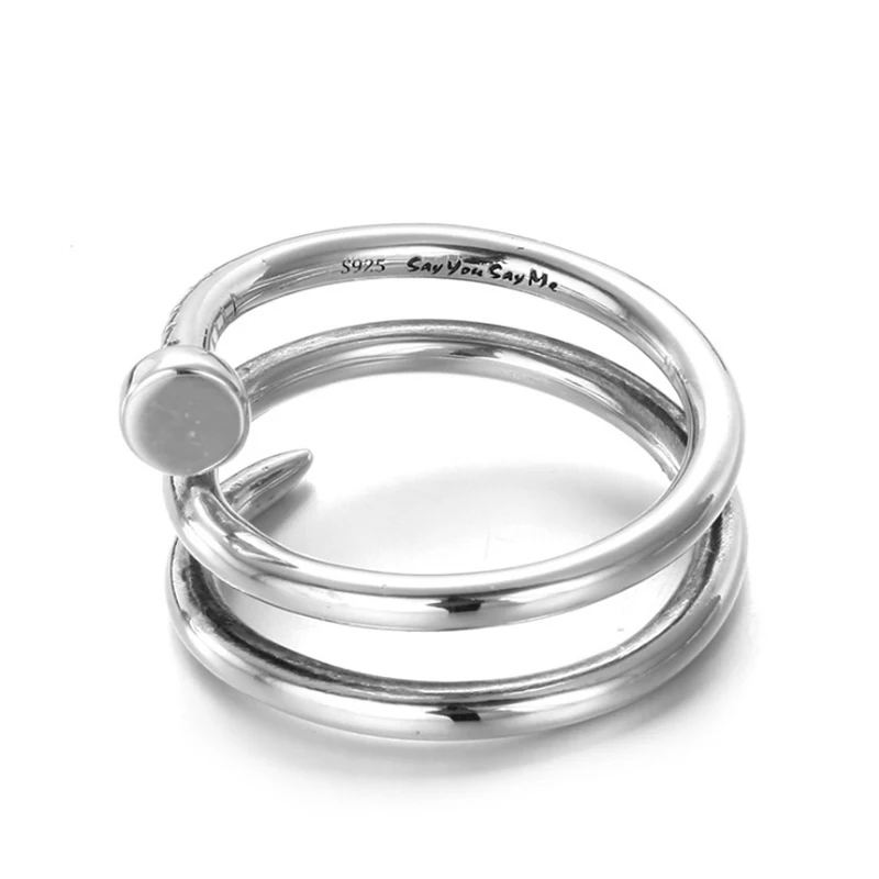 JShine, трендовые минималистичные кольца из стерлингового серебра S925 пробы, панк, многослойные серебряные кольца для ногтей, женские кольца для унисекс, подарок, женские аксессуары