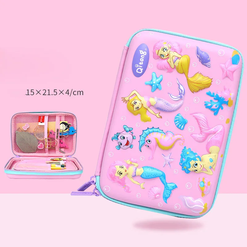 Kawaii 3D школьный пенал для девочек и мальчиков Корейская ручка сумка милый EVA
