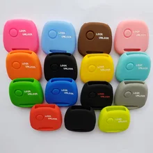 Runfa auto jaqueta de pele sílica gel chave fob escudo capa para nissan pino para mazda para suzuki moko wagon r 1 botão chave
