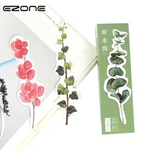 EZONE Heteromorphism Fresh Plant Paper Bookmark Stationery Bookmarks Book Holder Message Card School Office Supplies Papelaria