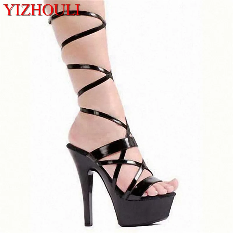 

The fashion show thin high heels Super high heels of the lacquer that bake The bride shoes Sandals girl with high performance