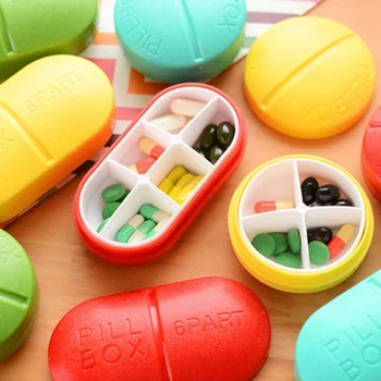 

Portable Frosted 4/6 grid Pill Medicine Box kit Holder Storage Organizer Container Case Pill Box Home Supplies