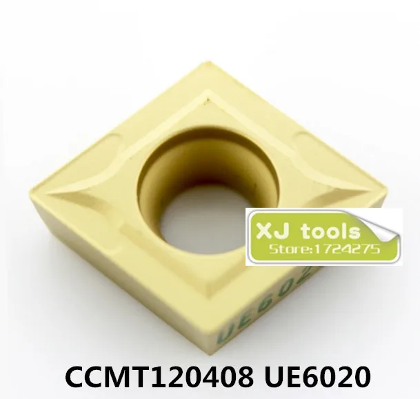 ; набор из 10 шт. CCMT120404 UE6020/CCMT0120408 UE6020 твердосплавные пластины для SCLCR/SCKCR, вращающиеся лезвия, режущие наконечники для Сталь