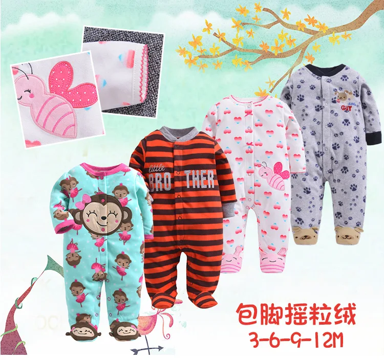 Одежда для новорожденных; комбинезон для мальчиков; Рождественский костюм; зимняя одежда для маленьких девочек; теплый флисовый комбинезон для младенцев; комбинезон для малышей; bebe