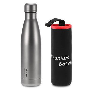 

Lixada Water Bottle 500ml Titanium Water Bottle Double Walled Vacuum Insulated Outdoor Camping Backpacking Hiking Cycling
