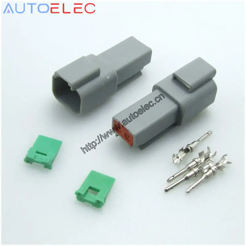 100Sets 2Pin connectors terminals Deutsch DT MALE switch wires wiring 1060 16 0122 U BARREL