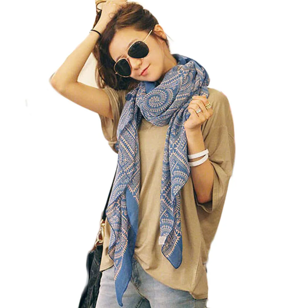 15# женский шарф женские винтажные длинные мягкие Печатные роскошные Шарфы Шаль Обертывание Шаль аксессуары mujer foulard femme плед moda mujer