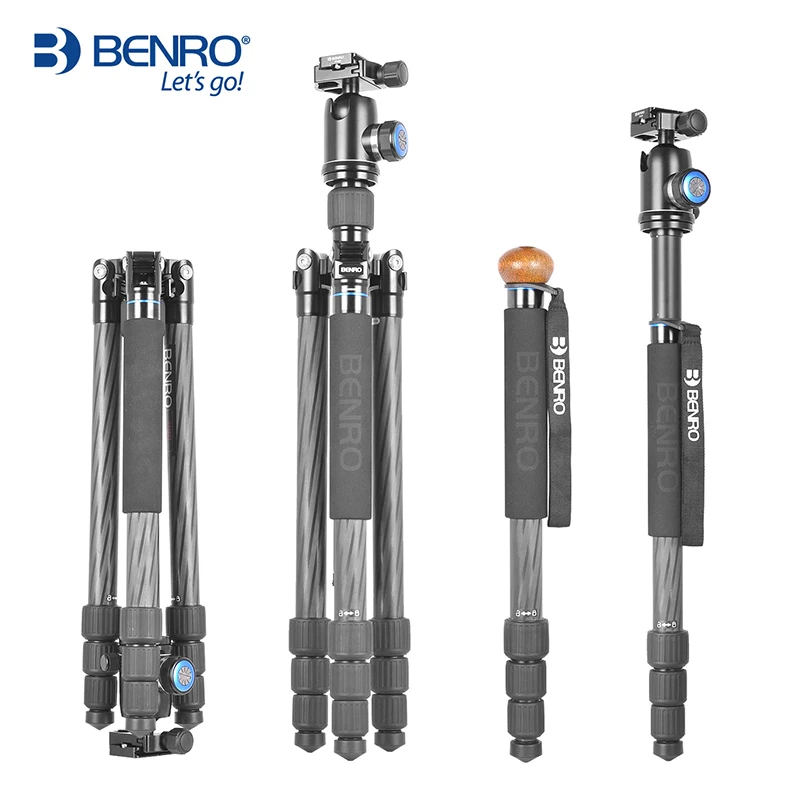 Benro C2282TV2 штатив Углеродные волоконные штативы гибкий монопод для камеры с