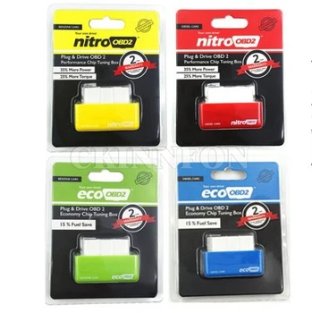 

100Pcs/Lot EcoOBD2 Nitroobd2 Diesel Car Chip OBDII OBD2 Tuning Box Plug and Drive OBD 2 Chip Lower Fuel and Lower Emission