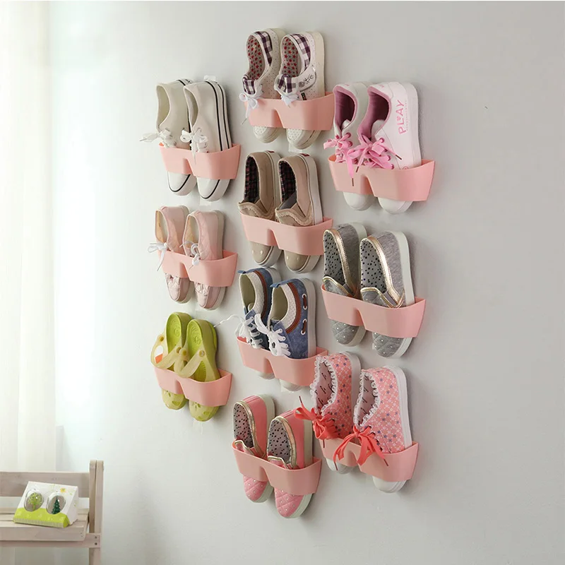 

Wall shoe hanger Storage combination door shoe shelf Bathroom shoe hanger
