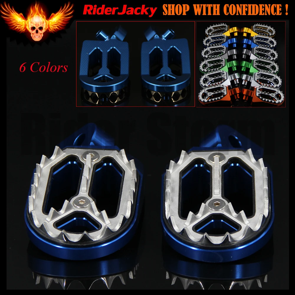 

Motorcycle Aluminum Foot Peg Footrests For Yamaha YZ125 YZ 125 1999-2017 2006 2007 2008 2009 2010 2011 2012 2013 2014 2015 2016