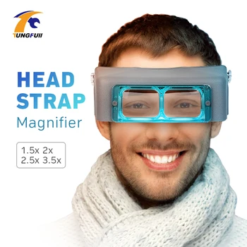 

1.5X 2X 2.5X 3.5X 4 Lens Loupe Magnifying Glass Headband Magnifier Loupe Headset Magnifier Glass Reading or Repair Use