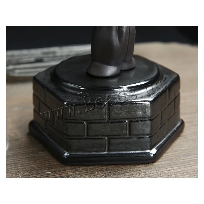Kaufen Pagode Form Rückfluss Weihrauch Brenner Mit Acryl Schutzhülle Keramik Rauch Wasserfall Weihrauch Aromatischen Halter Home Decor