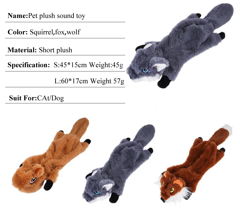 Новая пищащая плюшевая игрушка, тренировочный реквизит для домашних животных, прочные Мультяшные игрушечные белки, маленькая собака, кошка, популярная интерактивная игрушка, товары для домашних животных