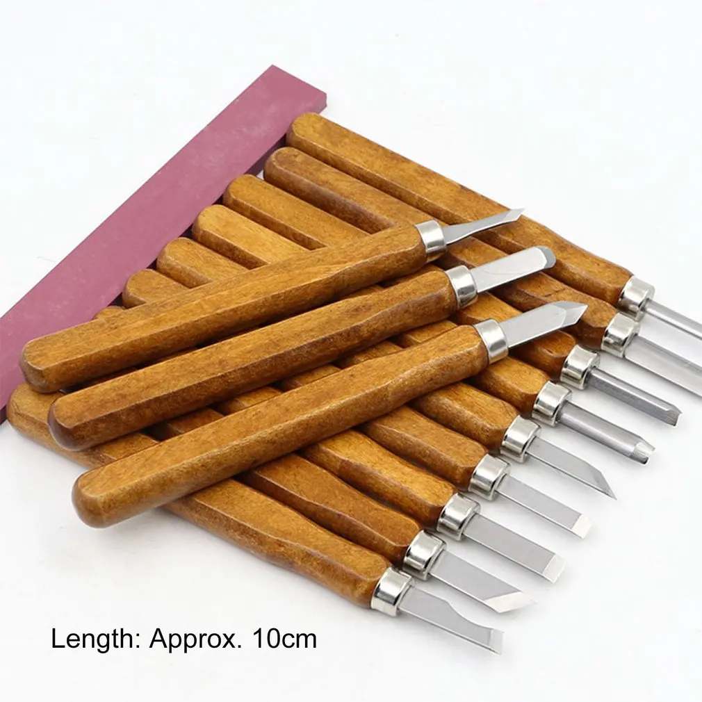 12 шт./компл. ручка для дизайна ногтей в домашних условиях нож для резьбы по дереву, Гравировальный инструмент резьба по дереву инструменты