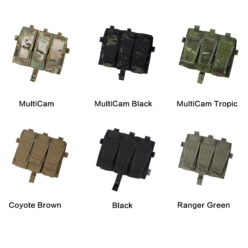 TMC Tactical TRI Pouch Front Panel Mag Pouch Triple Magazine Pouch For AVS Airsoft Tacitcal Gear 3153