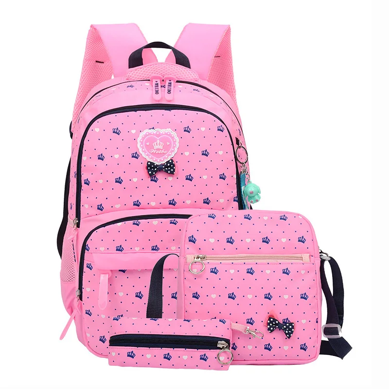 

3pcs/set Large Capacity School Backpack For Teenagers Student School Bags Girls School Bags Kids Backpack Girls Student Mochila
