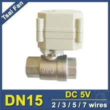 DN15 Motorized Ball Valve, NPT/BSP 1/2'' stainless steel valve,2 way, DC5V 5 wires with position indicator for water control 1 2 electric ball valve dc 12v motorized valve with 5 wires cr 05 dn15 electric valve with for water heater