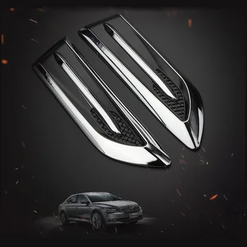 

Car Styling DIY Modified Car Waterproof Car Accessories Outlet Shark Gills Simulation Leaf Plate Decoration Tuyere for Audi VW