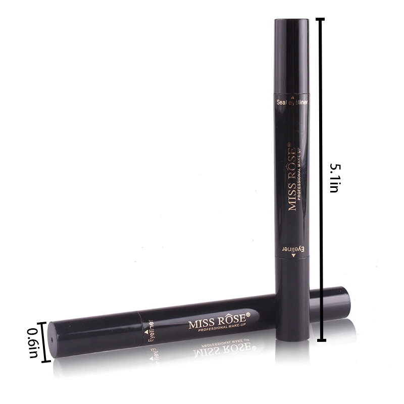

Miss Rose Liquid Eyeliner Makeup Pencil Waterproof Black Double-ended Makeup Stamps Eyeliner Pencil Easy Use Eye Makeup