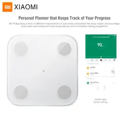 2019 Xiaomi Mi Смарт напольные весы 2 Bluetooth 5,0 приложение монитор Скрытая светодиодный Дисплей тела тест на балансировку весы анализатор тела