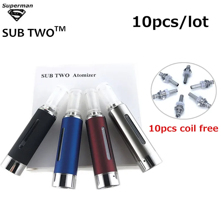 

10pcs atomizer high quality electronic cigarette cartomizer 1.6ml for ego evod 510 thread battery vaporizer vape pens
