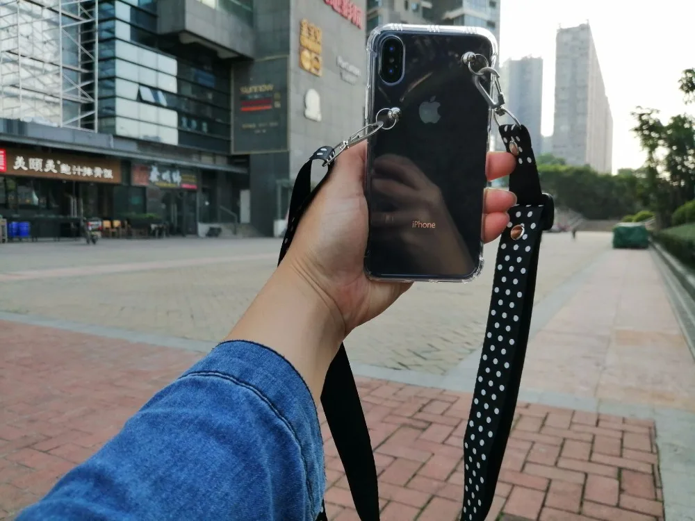 Анти-капля силиконовый прозрачный Кроссбоди чехол для телефона для iphone XS MAX чехол 11 Pro max 6 6S 7 8 plus XR s8 s9 s10 Plus note10 N9