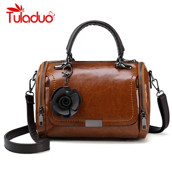 

Tuladuo Brand Boston Women Bag Vintage Ladies Shoulder Bags Sequined Women Handbags Designer PU Leather Bags Ladies 2018 New