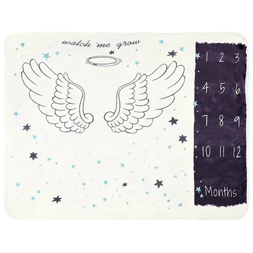 Wing(43x59 inch) Ежемесячное утепленное детское одеяло для новорожденных, для близнецов, для фотосессии, пеленание, постельные принадлежности, для коляски, для сна, одеяло, теплое, зимнее - Цвет: Wing(43x59 inch)