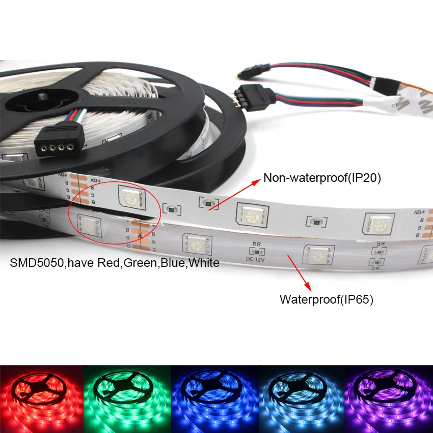 IKVVT Беспроводная Bluetooth управление через приложение RGB Светодиодная лента