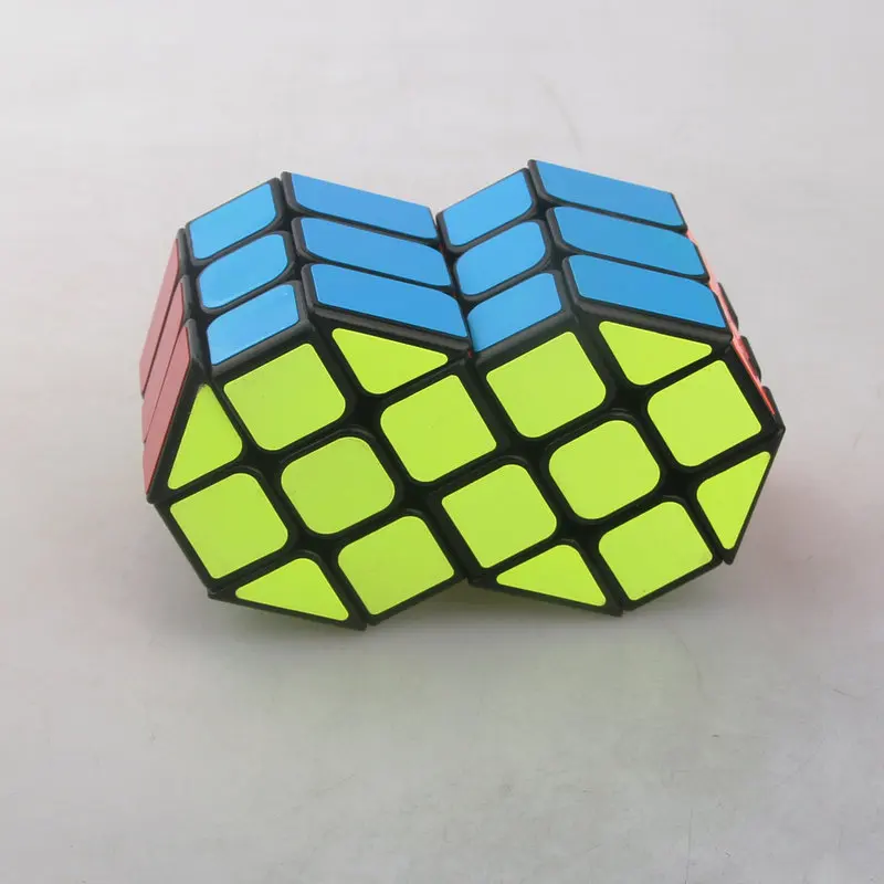 CubeTwist соединенный магический куб 2 цилиндрический с 3x3x3 профессиональный вызов cubo magico Классическая игра-головоломка для Детские Подарочные игрушки