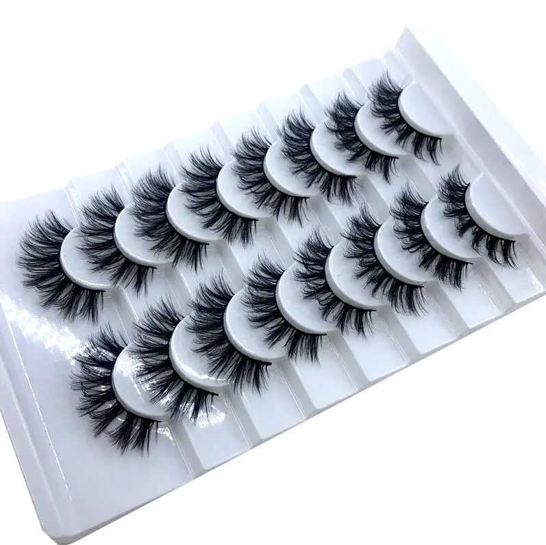 8 PAIRS B02 HBZGTLAD 5/8/20 пар натуральные накладные Искусственные ресницы длинные Макияж 3d ресницы серо-коричневого цвета наращением норковые ресницы для красоты - Цвет: 8 PAIRS B02