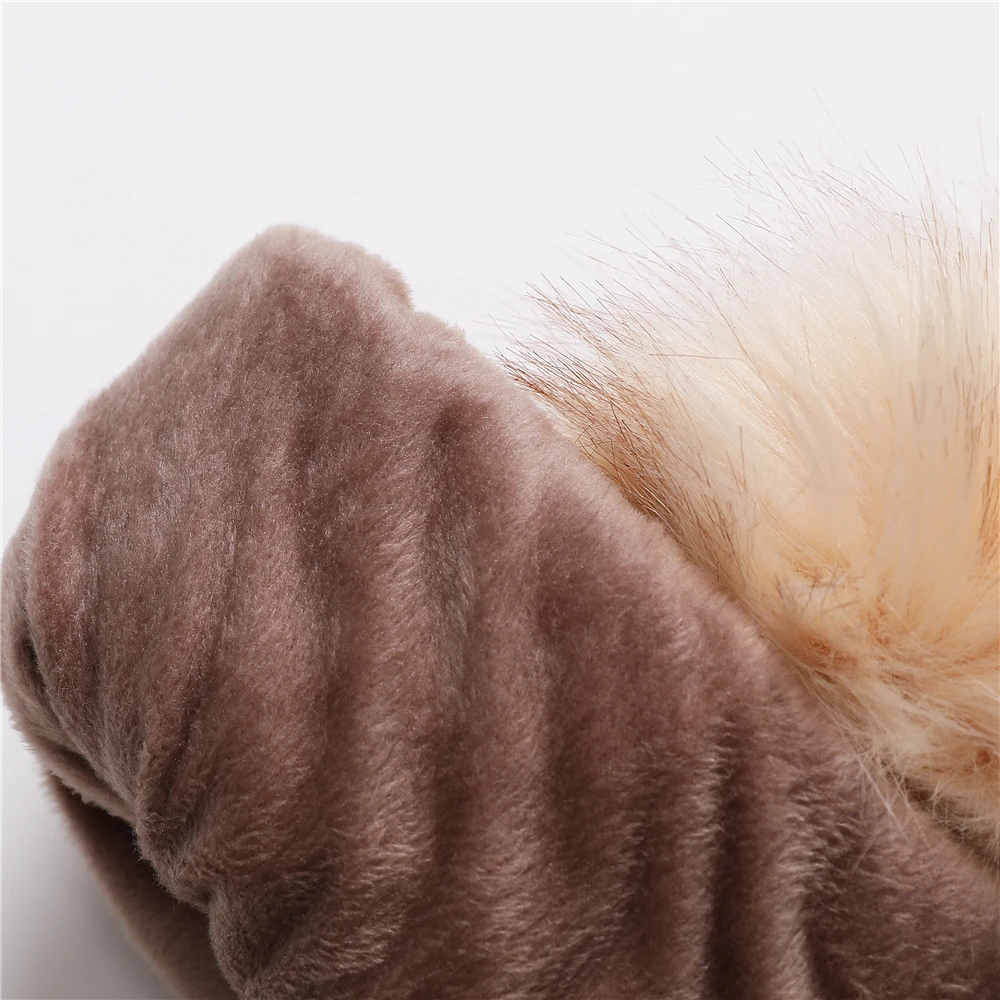 Новинка, шапка s с помпоном, меховая шапка gorros skullies beanies, зимняя шапочка мех, шапка с помпоном, двухслойный дизайн, толстая женская шапка