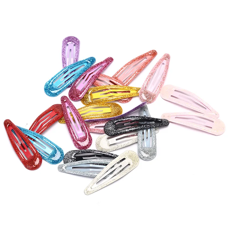 

20pcs/Lot Hair Accessories Candy Jelly Color Drop Hair Clip Princess Barrette Solid Hairclip Headdress Powder Hairpins For Girls