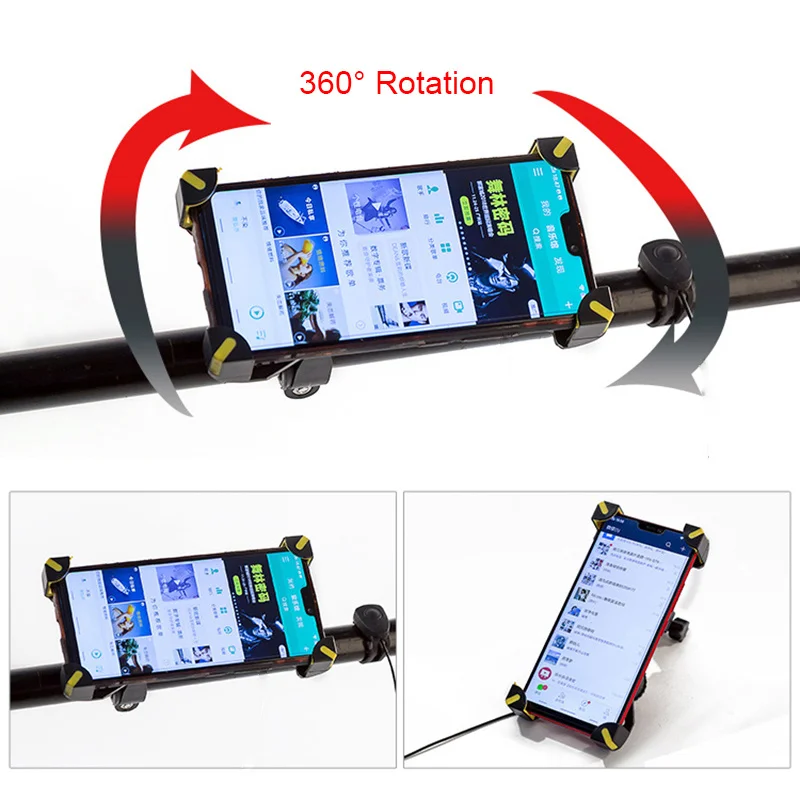  Fahrrad 360 grad rotierenden handy-navigation halterung mit lautsprecher handy halter handy GPS hal