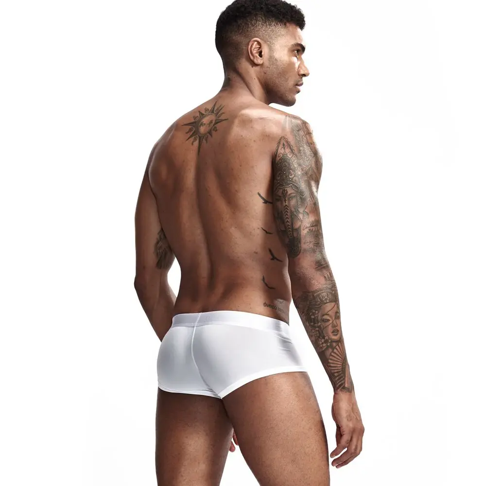 JOCKMAIL, ультратонкое сексуальное нижнее белье, мужские боксеры, одноцветные выпуклые мужские трусы, Короткие трусы, мужские трусы-боксеры