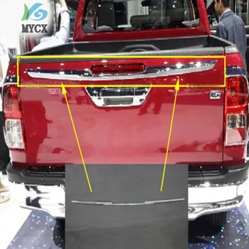 

2016-2017 For Hilux Revo Accessories ABS Chrome Truck Trim For Toyota Hilux Car Styling For Toyota Hilux Rear Gate Trim Parts